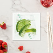 Limoen Soda Fresh Drink Glass Servetten (Insitu)