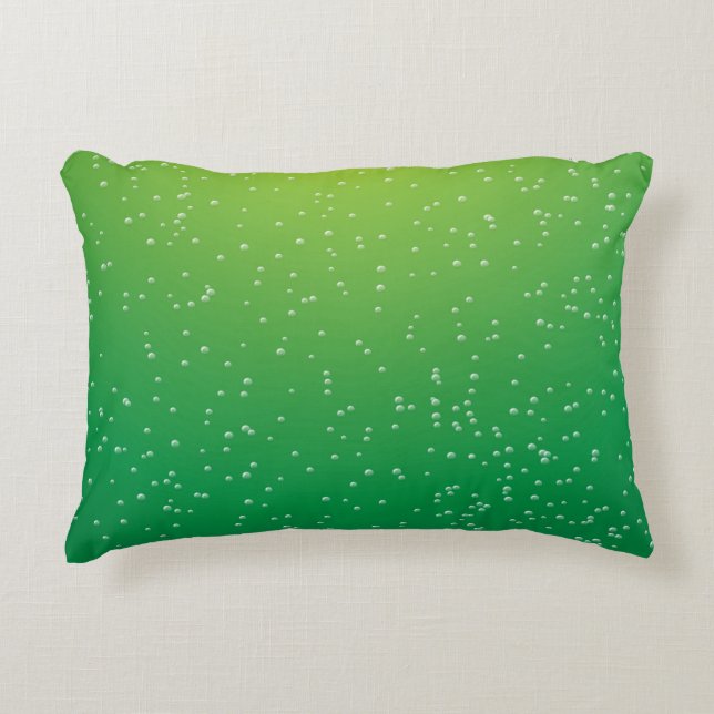 Limoen Soda met Tiny Bubbles Background Art Accent Kussen (Voorkant)
