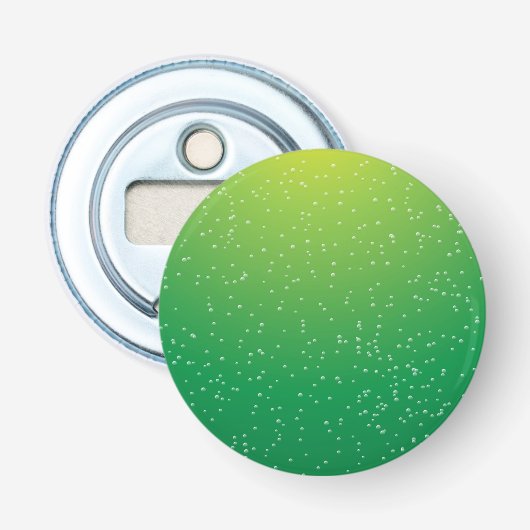 Limoen Soda met Tiny Bubbles Background Art Button Flesopener (Voorkant)