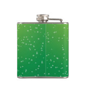 Limoen Soda met Tiny Bubbles Background Art Heupfles (Achterkant)