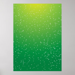 Limoen Soda met Tiny Bubbles Background Art Poster