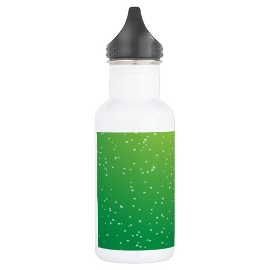 Limoen Soda met Tiny Bubbles Background Art Waterfles (Links)