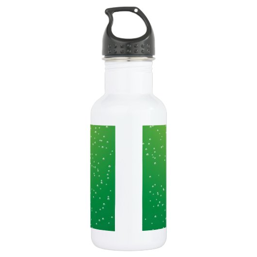 Limoen Soda met Tiny Bubbles Background Art Waterfles (Achterkant)