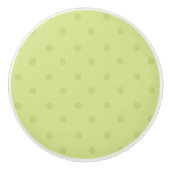 Limoen Spring Green Polka Dot Dresser Cabinet Knob Keramische Knop (Voorkant)