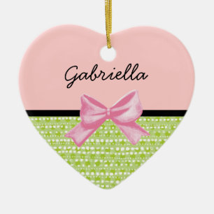 Limoen Stippen Hart Keramisch Ornament