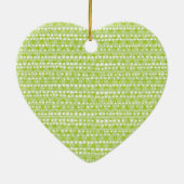 Limoen Stippen Hart Keramisch Ornament (Achterkant)