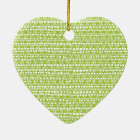 Limoen Stippen Hart Keramisch Ornament (Achterkant)