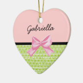 Limoen Stippen Hart Keramisch Ornament (Links)