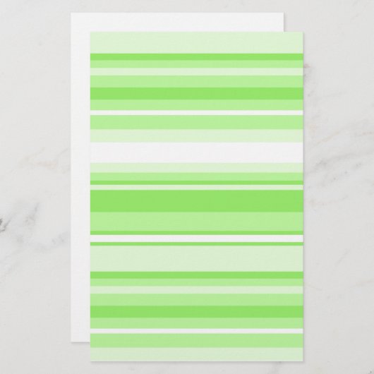 Limoen strepen briefpapier (Voorkant / Achterkant)