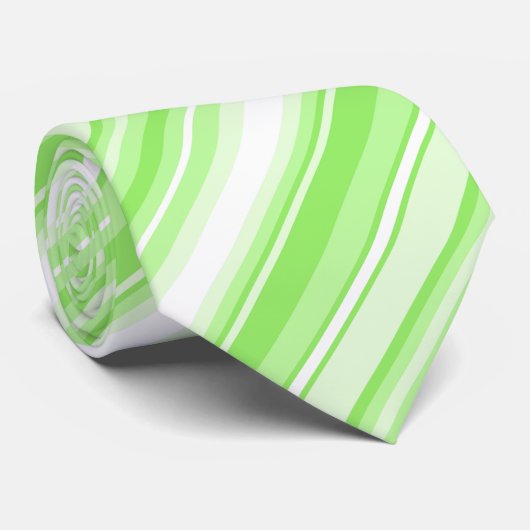 Limoen strepen stropdas (Opgerold)