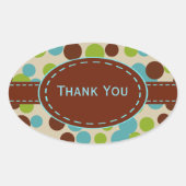 Limoen stuiteren Stippen Dank u Stickers (Voorkant)