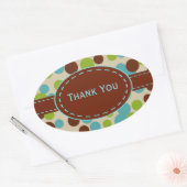 Limoen stuiteren Stippen Dank u Stickers (Envelop)