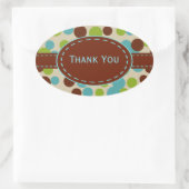 Limoen stuiteren Stippen Dank u Stickers (Tas)