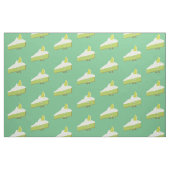 Limoen taartsegment glimlachen stof (Fat Quarter)