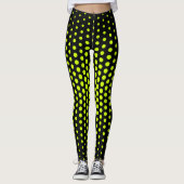 Limoen Techno Dot Pattern Leggings (Voorkant)