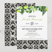 Limoen Tegel bruidsdouche uitnodiging (Voorkant / Achterkant)