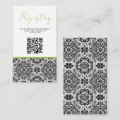 Limoen Tegel Vrijgezellenfeest Registry QR Informatiekaartje (Voorkant / Achterkant)