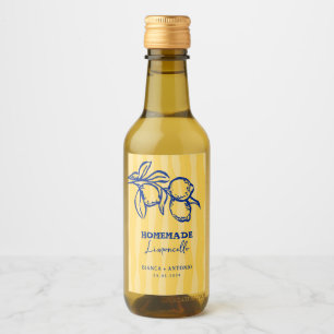 Limoen Thuisgemaakte Limoncello Italiaans Huwelijk Wijn Etiket