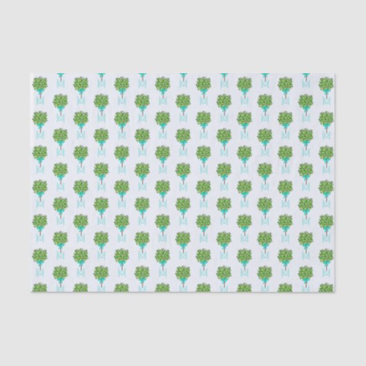 Limoen Topiary Green Wrapping Paper Tissuepapier (Voorkant)