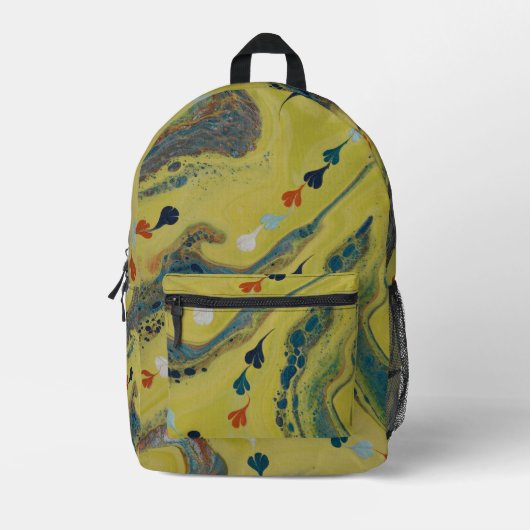 Limoen Tracks Bedrukte Rugzak (Voorkant)