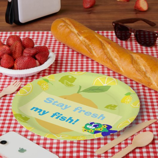 Limoen trillingen papieren bordje (Picknick)