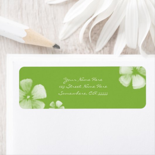 Limoen Tropische Waterverf Bloemen Adresetiketten Etiket (Insitu)