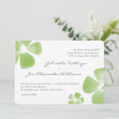 Limoen Tropische Waterverf Flowers Wedding Invite Kaart (Staand voorkant)
