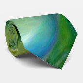Limoen & Turquoise Stropdas (Opgerold)