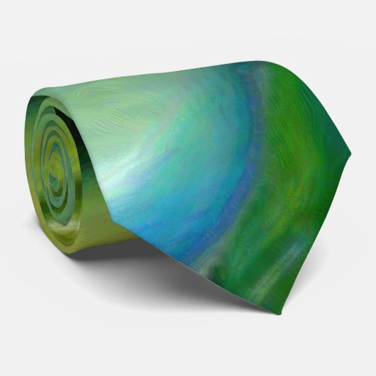 Limoen & Turquoise Stropdas (Opgerold)