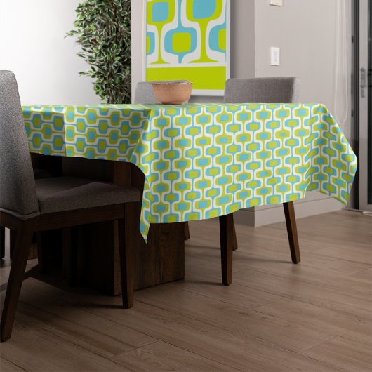 Limoen uit de middeleeuwen en Aqua Ovalen Circles Tafelkleed