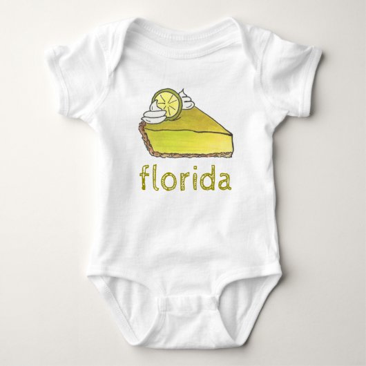 Limoen uit Florida Key Slice Dessert Foodie Gift Romper (Voorkant)