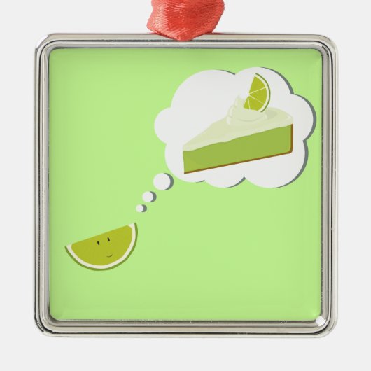 Limoen van taart metalen ornament (Voorkant)