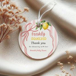 Limoen Verse Limonade Boog Baby Borrel Bedankjes Labels