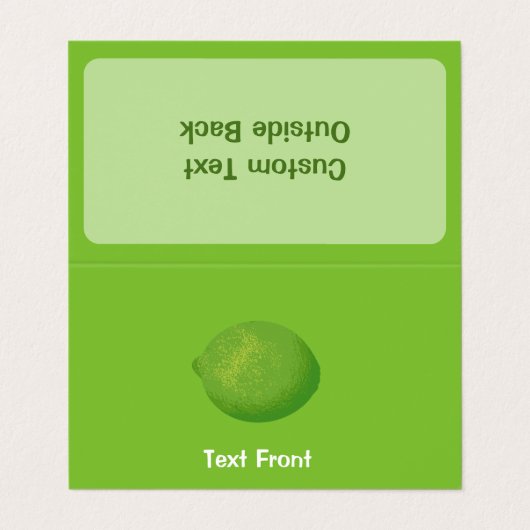 Limoen Visitekaartje (Buitenkant ongevouwen)