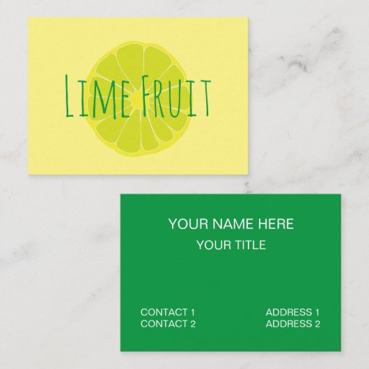 Limoen Visitekaartje (Voorkant / Achterkant)