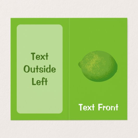Limoen Visitekaartje (Buitenkant ongevouwen)