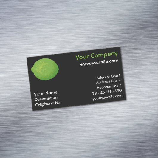 Limoen-Visitekaartje magneet (Voorbeeld)