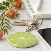 Limoen Vruchten Slice Sleutelhanger (Zijkant)