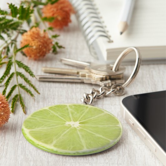 Limoen Vruchten Slice Sleutelhanger (Zijkant)