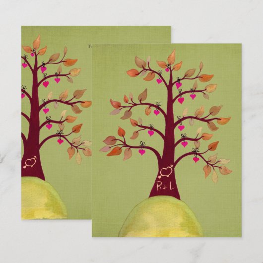 Limoen weddenschap - Herfst herfst - hartboom - ui Kaart (Voorkant / Achterkant)