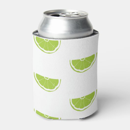 Limoen Wedge Art Patroon Blikjeskoeler (Blikje Voorkant)