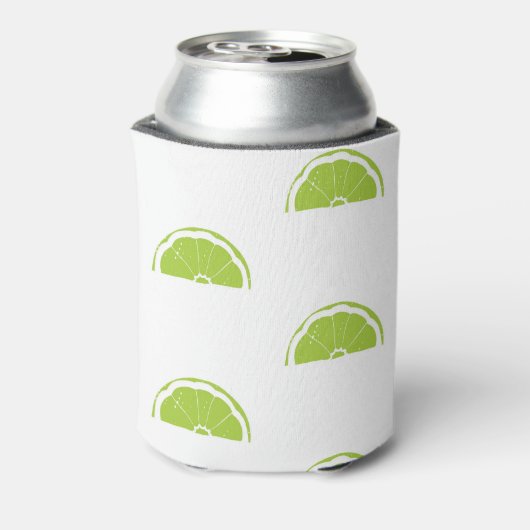 Limoen Wedge Art Patroon Blikjeskoeler (Blikje Achterkant)