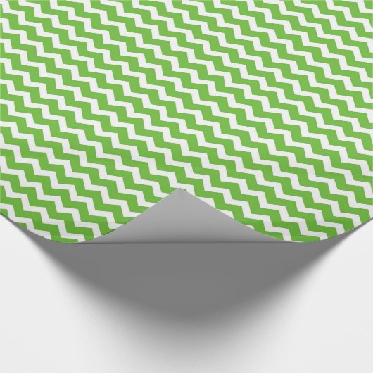 Limoen White Chevron Pattern Wrapping Paper Cadeaupapier (Hoek)