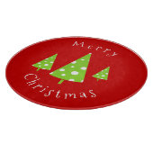 Limoen White Polka Dots kerstbomen Snijplank (Hoek)