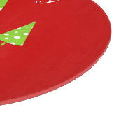 Limoen White Polka Dots kerstbomen Snijplank (Hoek)