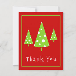 Limoen White Polka Dots kerstboom Bedankkaart