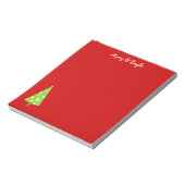 Limoen White Polka Dots kerstboom Notitieblok (Linkerzijde)