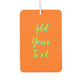 Limoen Yellow 3D Azure Modern Text Grappig Sinaasa Luchtverfrisser (Voorkant)