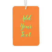 Limoen Yellow 3D Azure Modern Text Grappig Sinaasa Luchtverfrisser (Achterkant)