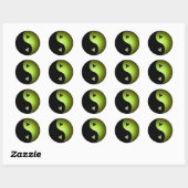 limoen yin yang ronde sticker (Vel)